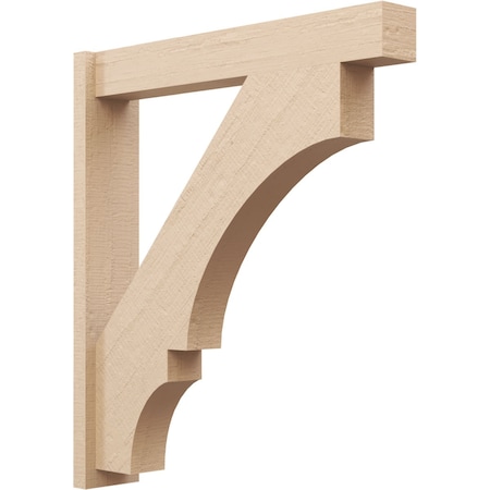 Ekena Millwork 5 1/2-in W x 30-in D x 34-in H Balboa Block Rough Cedar Woodgrain TimberThane Outlooker, Primed Tan OUTUR055X30X34BOA44RCPR